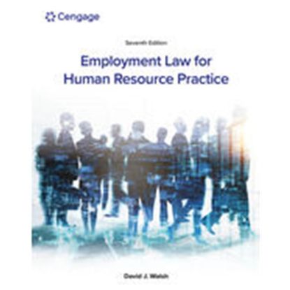 Picture of EMPLOYMENT LAW FOR HUMAN RESOURCE PRACTICE, 7e.