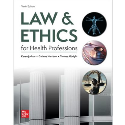 Picture of LAW AND ETHICS FOR HEALTH PROFESSIONS, 10e