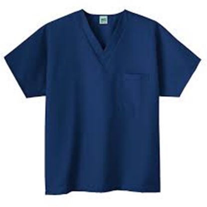 Picture of Unisex NAVY BLUE V-Neck Scrub Top